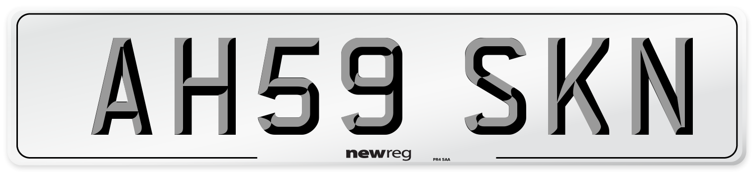 AH59 SKN Number Plate from New Reg
